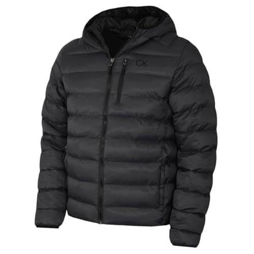 Image of Calvin Klein Mens Woven Jacket - Charcoal/Black - L