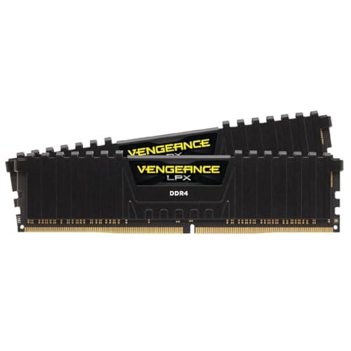 Image of CORSAIR VENGEANCE LPX DDR4 RAM 32GB (2x16GB) Up to 3200MHz CL16-20-20-38 1.35V Intel XMP AMD EXPO Computer Memory – Black (CMK32GX4M2E3200C16)