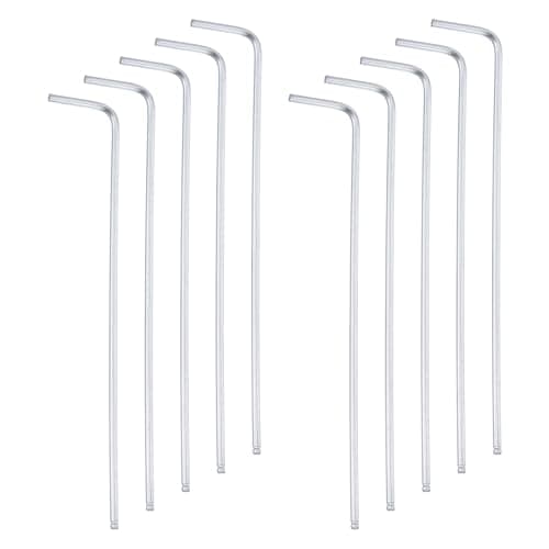 Image of sourcing map 10pcs Ball End Hex Key Wrench 1.5mm Metric Chrome-Vanadium Steel L-Shape Long Arm Hexagon Wrenches Repairing Tool for Home Bike Motorcycle Repair, Silver