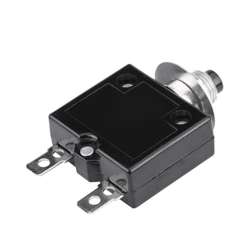 Image of Circuit Breaker, 5A 8A 10A 15A 18A 20A 30A Optional Reset Thermal Switch, 125-250V AC 50V DC Over Current Overload Protector Push Button Circuit Breaker(5 Amps)