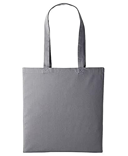 Image of Boolavard Cotton Tote Bag, Lightweight Medium Reusable Grocery Shopping Cloth Bags, Suitable for DIY, Advertising, Promotion, Giveaway, Activity (Slate Grey)