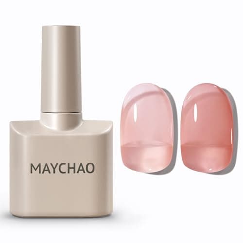 Image of MAYCHAO 15ML Jelly Gel Nail Polish, Jelly Fruit Gel Polish Soak Off UV LED Nail Polish Nail Art Starter Manicure Salon DIY at Home, 0.5 OZ