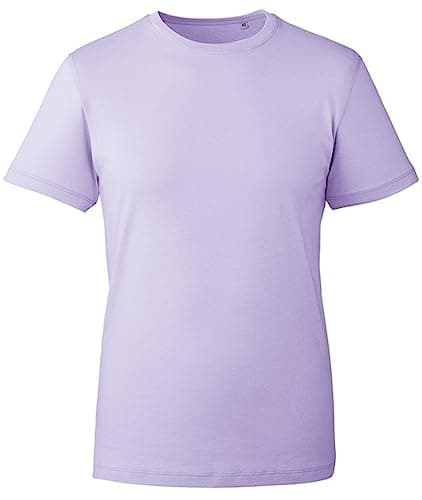 Image of Mens T Shirts Plain Short Sleeve Crew Neck Organic Cotton Tee - Lavender Lilac (XS)