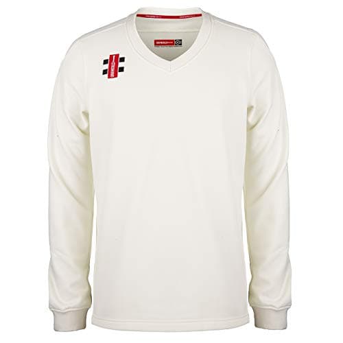 Image of 2021 GN Cricket Pro Performance Long sleeve Sweater Jumper (Small, Ivory)