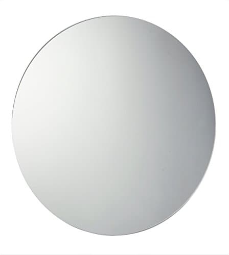Image of Waterstone Mirrors & Frames LTD 60cm Diameter Circular Round Bathroom Mirror, Unframed, Frameless Bathroom Mirror with Wall Hanging Fixing Hardware