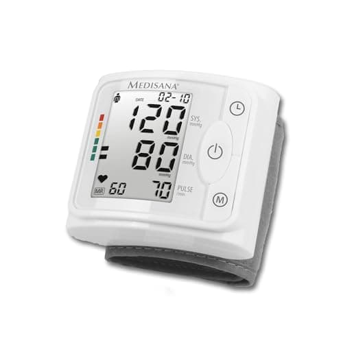 Image of Medisana BW 320 Wrist Blood Pressure Monitor, Precise Blood Pressure & Pulse Measurement, Including Blood Pressure Cuff, Memory Function, Traffic Light Scale, Function to Indicate Irregular Heartbeat
