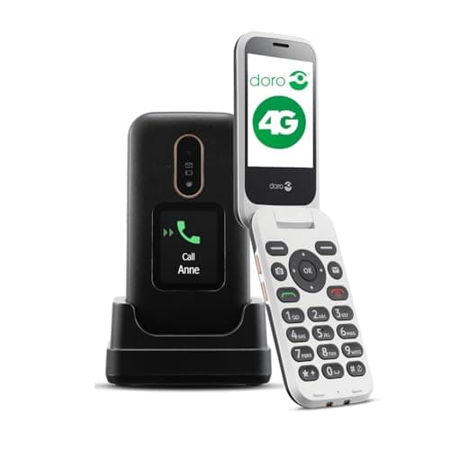 Image of Doro 6880 4G Unlocked Flip Mobile Phone for Seniors with Talking Number Keys, External Display, Assistance Button and Charging Cradle [UK and Irish Version]
