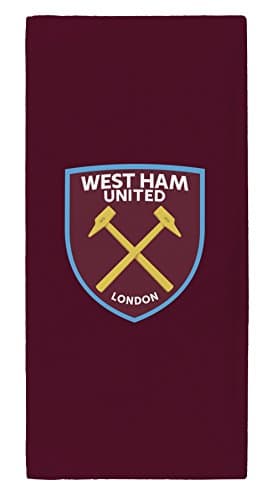 Image of West Ham United FC West Ham United Towel, Claret, New Crest, Cotton, 70 x 140 c