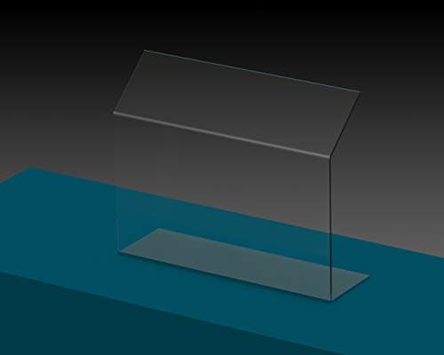 Image of Displays UK Budget Clear Perspex Acrylic Sneeze Guard/Security Screen - Small - 500mm Wide