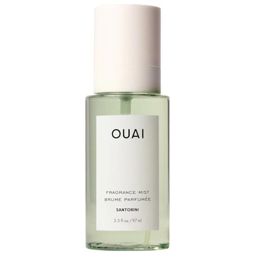 Image of OUAI Santorini Hair and Body Mist - Light & Bright Hair Perfume and Body Spray - Notes of Peach, Orange, Honeysuckle & Amber (3.3 Fl Oz / 97 ml)