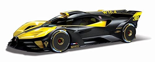 Image of Bburago Bugatti BOLIDIE Super Car - 1:18 Scale - Incredibly Detailed Die-Cast Replica Collectible Model, Yellow