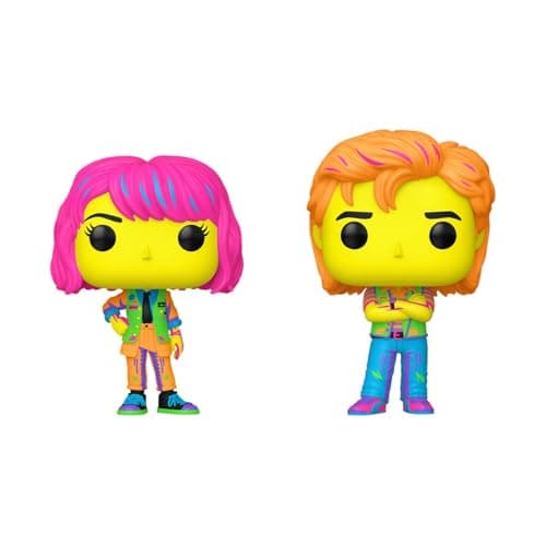 Image of Funko POP TV: Stranger Things Robin & Steve Black Light Vinyl Figures - 2pk 2024 Target Con Excluisve