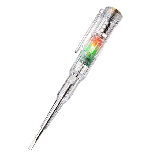 Image of Uadme Electrical Screwdriver, 70‑250V Electric Tester Pen with Transparent Safety Insulated Handle and Pocket Clip, Electric Wire Detector, Mains Voltage Tester, Flat Screwdriver for Circuit