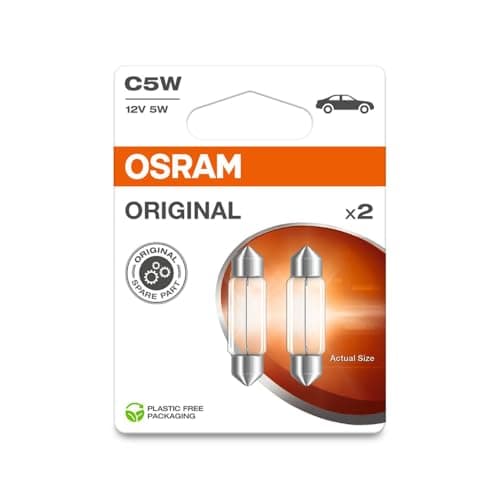 Image of OSRAM ORIGINAL LINE 12V, C5W, Festoon, Signal lamp, Double Blister, (2 lamps)