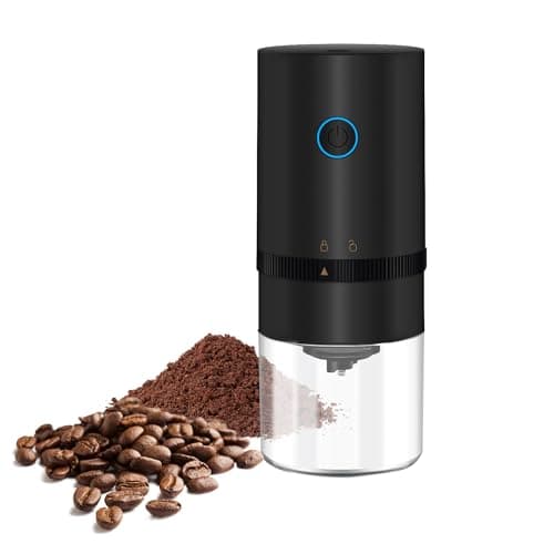 Image of Mcbazel Electric Burr Coffee Grinder, Cordless Portable Coffee Bean Grinder, Rechargeable Mini Coffee Grinder with Multiple Grinding Settings