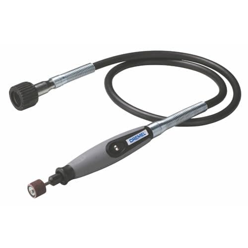 Image of Dremel 225-01- Flex Shaft Rotary Tool Attachment with Comfort Grip and Long Cable - Engraver, Polisher, and Mini Sander- Ideal for Detail Metal Engraving, Wood Carving, and Jewelry Polishing, Grey