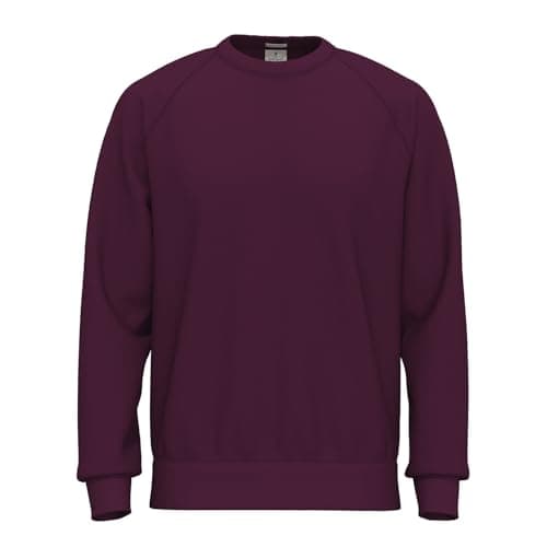 Image of SoftSpun Sweatshirt for Men UK | 100% Original Plain Raglan Mens Crew Neck Terry Cotton Sweatshirts Jumpers for men | Year-Round Men's Sweatshirts No Hood for Casual, Work and Gym