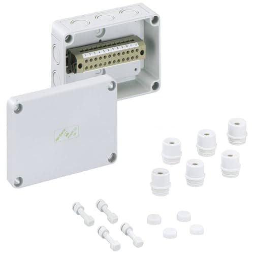 Image of Spelsberg 1196205 FS-296539-1x-0919 Terminal Electrical Box Housing 15P, IP66, RKK 4/15-15 x 4, Gray, (L x B x H) 130 x 94 x 57 mm