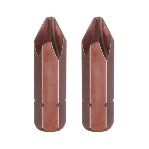 Image of sourcing map 2pcs PH2 Phillips Screwdriver Bit 5/16" Hex Shank 32mm/1.26" Length Magnetic Cross Head Hex Bits S2 Steel Screw Driver Bit for Impact Electric Screw Driver Power Tools, Red