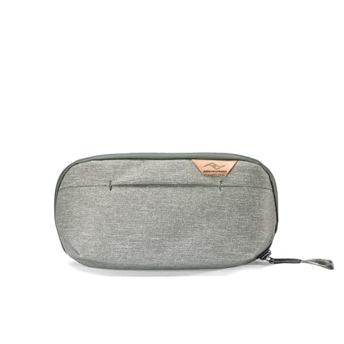 Image of Peak Design Small Wash Pouch, Sage, Weatherproof Travel Toiletry Bag, Upright or Hanging Dopp Kit with Pockets, Magnetic Toothbrush Pocket, Wide UltraZip Opening, Toiletry Bag for Men and Women