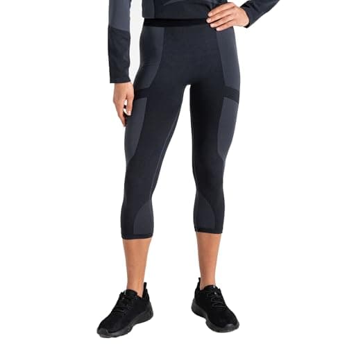 Image of Dare 2b Womens in The Zone II Baselayer 3/4 Leggings Black/Black