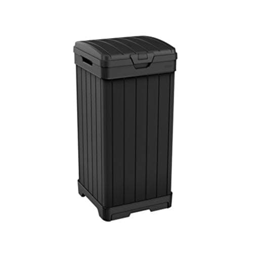 Image of Keter Baltimore Waste Bin Plastic 125 L, Black, 87.4 cm