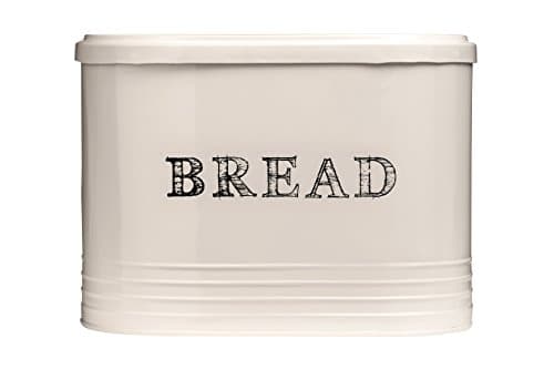 Image of Premier Housewares 507631 Cream Bread Bin and Biscuit Tin - Sealed Storage Basket 25 x 33 x 20 cm, Beige