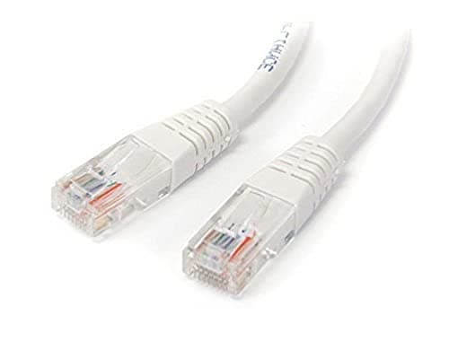 Image of StarTech 15m Cat5e White Molded RJ45 UTP Cat 5e Patch Cable - 15 m Patch Cord (M45PAT15MWH)