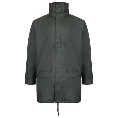 Image of Fort Flex Waterproof Jacket - Size Small, Green - 10,000mm Waterproof, Windproof, Tear-Resistance For-Tex Fabric with Welded Seams - with Concealed Hood & Large Pockets - Mens Winter Coat