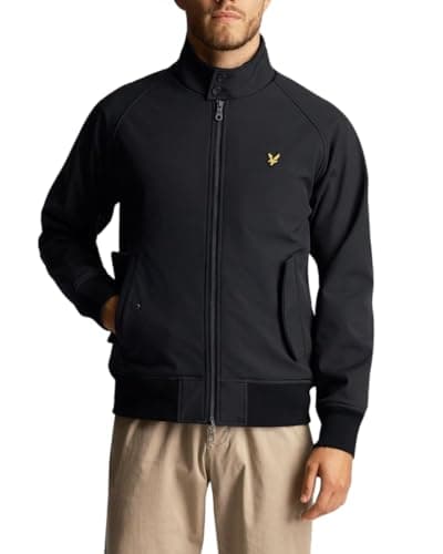 Image of Lyle & Scott Mens Softshell Harrington Jacket Jet Black S