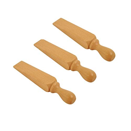 Image of 3 X Apollo Beech Wood Door Stopper Doorstop Wedge Doors Stop Stops Jam Wooden