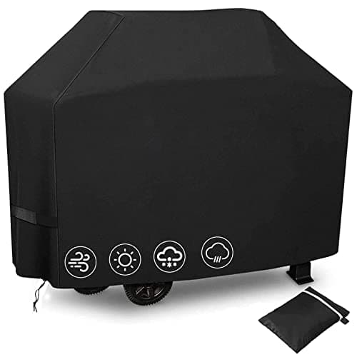 Image of Grill Barbecue Cover 145x61x117CM, Gas BBQ Cover Waterproof Barbecue Cover Outdoor Gas BBQ Grill Cover Windproof, Dust Protection, Rip-proof & UV Protection with Storage Bag