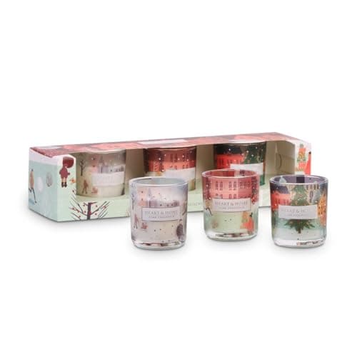 Image of Heart & Home Mini Candle Gift Set - Trio of Scented Vegan Friendly Soy Blend Candles - Perfect for Gifting and Home Fragrance