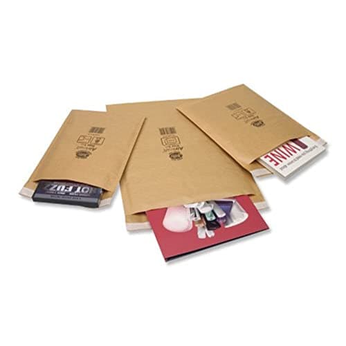 Image of Jiffy Airkraft Lightweight Postal Bag for CD Box of 100 - Size 0, Gold, 140 x 195mm