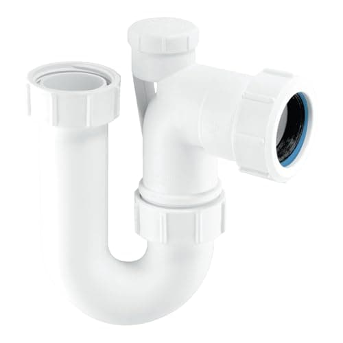 Image of McAlpine SA10V 1.25-Inch Tubular Swivel Anti-Syphon 'P' Trap - White