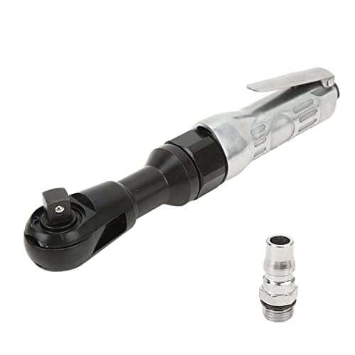 Image of Evetounmn 1/2in Air Ratchet Wrench, Pneumatic Ratchet Wrench with 61 Nm Torsion, 260 mm Low Profile Reversible Compressor Tool with 3/8in Adapter for Auto Repair and Engine