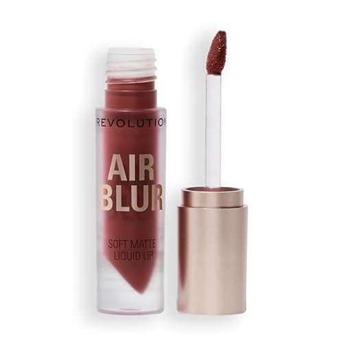 Image of Revolution, Air Blur Matte Liquid Lipstick, Long-Lasting Lip Colour, Face Makeup, Vegan & Cruelty-Free, Peachy Light Pink, 3.5ml