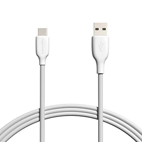 Image of Amazon Basics USB-C to USB-A 2.0 Fast Charger Cable for Android Phones, 480Mbps Speed, USB-IF Certified, for Apple iPhone 16/15, iPad, Samsung Galaxy, Tablets, Laptops, 1.83 m, White