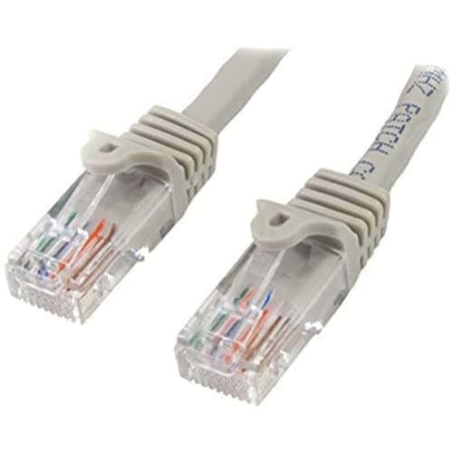 Image of StarTech.com 2 m Gray Cat5e Snagless RJ45 UTP Patch Cable - 2m Patch Cord - Ethernet Patch Cable - RJ45 Male to Male Cat 5e Cable (45PAT2MGR) , Grey