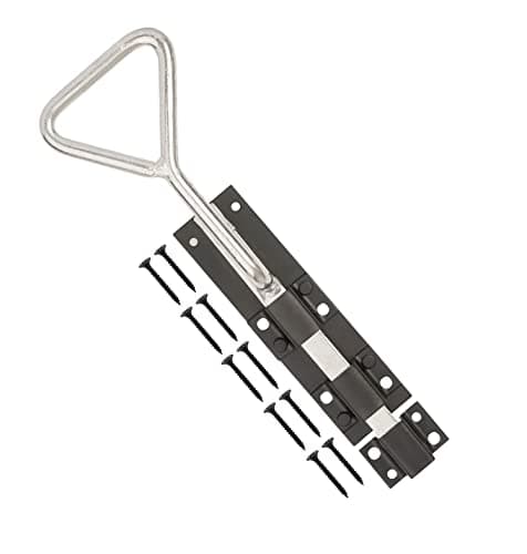 Image of TERF® Heavy Duty Bow Handle Bolt 300mm (12 inch) Including Fixing Screw Bow Handle Drop Down Bolts Use for Garage Door Garden Gate Lock Shed - Pack of 1