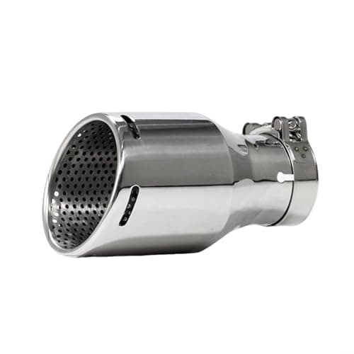 Image of Krtopo Exhaust Tip 2.5" Car Rear Muffler Tip Inlet 2.5" to Outlet 3.5" Stainless Steel End Pipe with Drain Hole Bolt On Universal Fit for 62-64mm Exhaust Tail Pipe (Silver Straight)