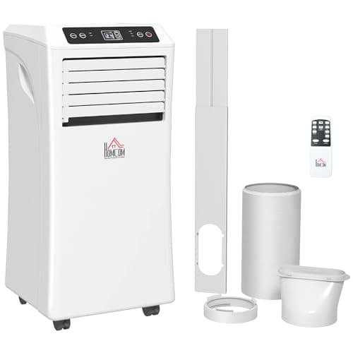 Image of HOMCOM Portable Air Conditioner 10000 BTU, 4-in-1 Cooling, Fan, 24L/Day Dehumidifier & Sleep Mode, Mobile Air Conditioning Unit with Digital Display, Remote, 24H Timer, Window Kit for Rooms up to 30㎡
