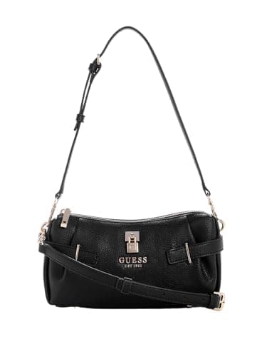 Image of GUESS Yesba Mini Top Zip, Black, One Size, Yesba Mini Top Zip