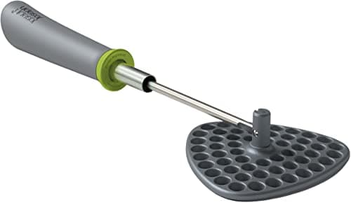 Image of Joseph Joseph Delta Folding Nylon Head, Space Saving Potato Masher, Grey/Green
