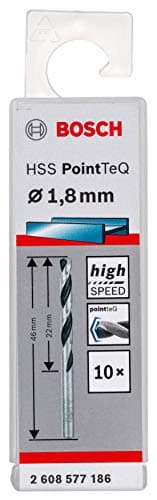 Image of Bosch Professional 10-piece PointTeQ HSS Twist Drill Bit (for Metal, 1.8 x 22 x 46 mm, Drill Driver Accessories)