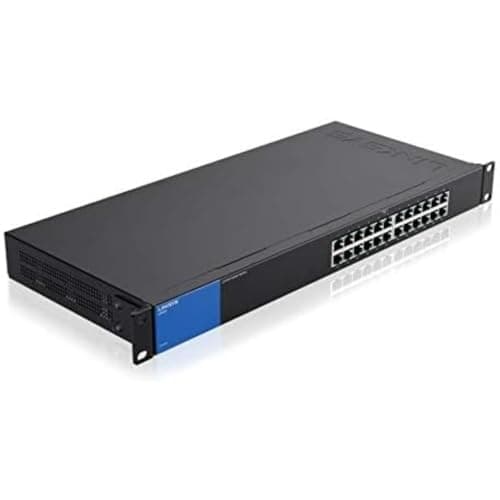 Image of Linksys LGS124-UK 24 Port Gigabit Unmanaged Network Switch - Home and Office Ethernet Switch Hub with Metal Housing - Wall Mount or Desktop Ethernet Splitter, Plug and Play