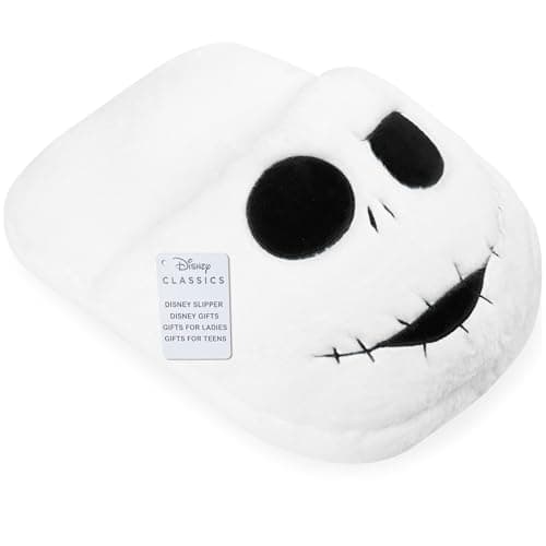 Image of Disney The Nightmare Before Christmas Foot Warmer Women Teens UK 2-13.5, Non Electric Fleece Foot Muff Adults, Heated Slipper, Non Slip (White TNBC)