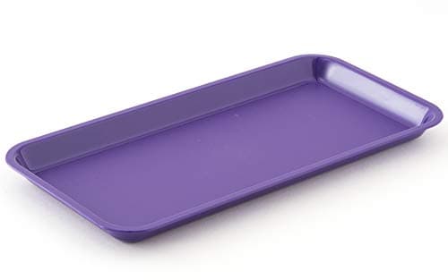 Image of Harfield Antibacterial Individual Serving Purple Food Platter (Pack of 2) HQ Unbreakable Polycarbonate Plastic