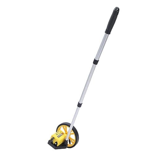 Image of TOPWAY Mechanical Distance Measuring Wheel 9999.9m with Aluminum Alloy Telescopic Handle, 159mm Diameter Trundle Wheel and Storage Bag, for Road Land Surveyors 311189