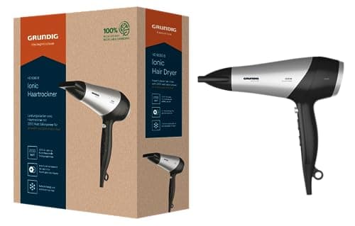 Image of GRUNDIG HD 6080 B hair dryer 2200 W Black, Silver